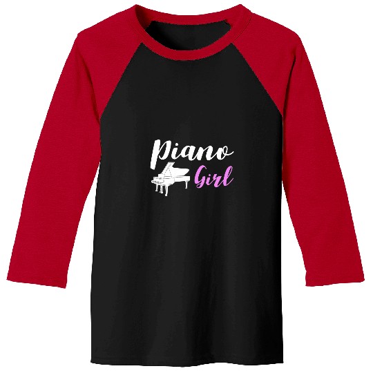 Funny Piano Music Girl Piano Player Pianist 1 Baseball Tees