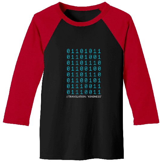 Kindness In Binary Code Mental Health Awareness Programmer 1 Baseball Tees