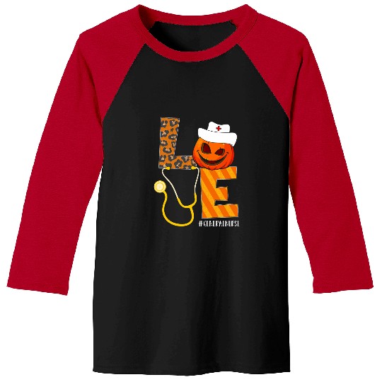 General nurses Halloween Pumpkin Leopard Love nurses Life Baseball Tees