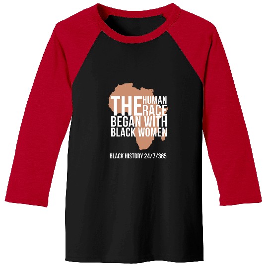 Black History Month 247365 Strong African Women Pride Gift Baseball Tees