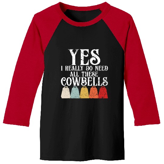 Cow Lover Bell More Cowbell vintages Funny Drummer Cowbell Funny 28 Baseball Tees