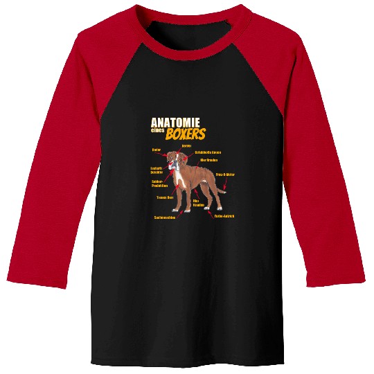 Boxer Pet Funny anatomy of a Boxer clothing for him and her Baseball Tees