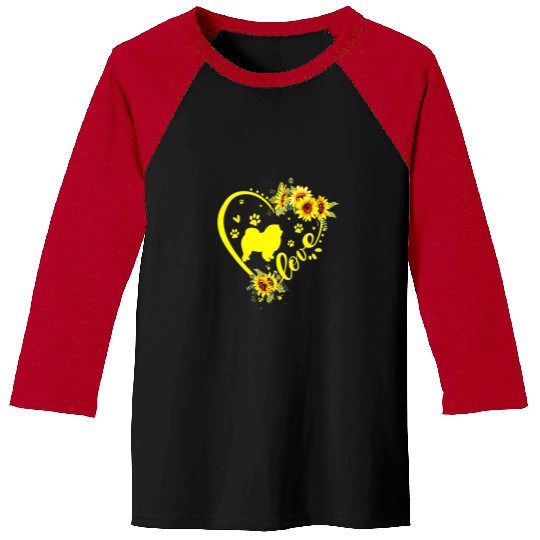 Chow Chow Pet Love Chow Chow Sunflower For Dog Lover Gift 3 Baseball Tees