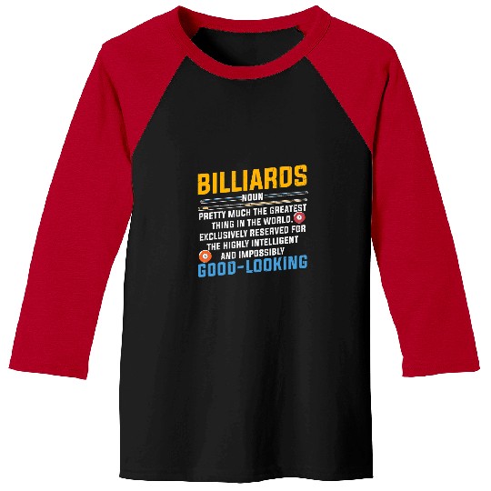Sport Billiard Shark Billiards Definition Pool Shark Fathers Day Gift for Him Baseball Tees
