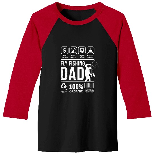 Fishing Fly Fishing Funny Multi Tasking DAD graphic theme Fisher Baseball Tees