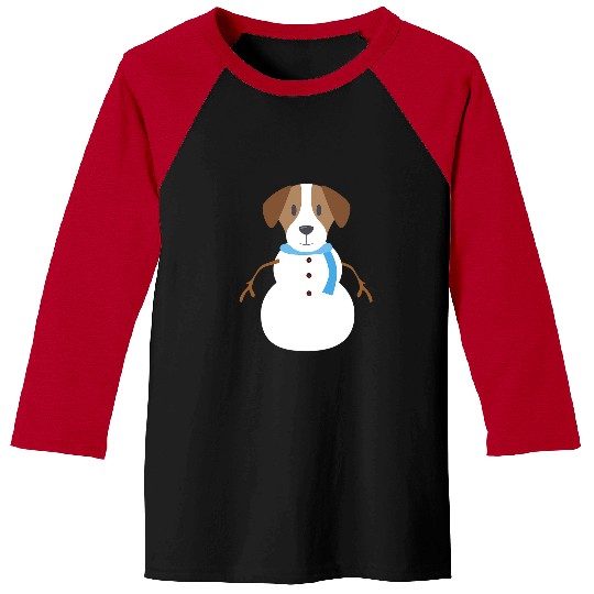 Jack Russell Pet Christmas Jack Russel Terrier Snowman Dog Gift Tee Baseball Tees