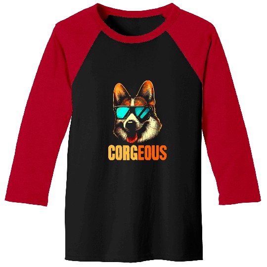 Corgi Pet Corgeous Funny Vintage Gorgeous Corgi Sunglasses Lover Baseball Tees