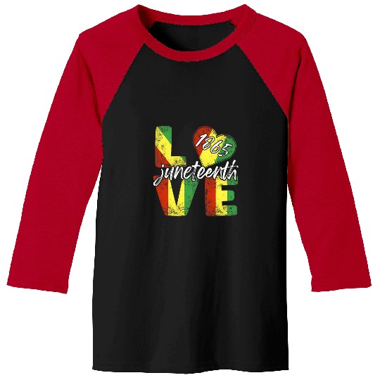 Juneteenth 1865 Tees Love Cool Black History African America Baseball Tees