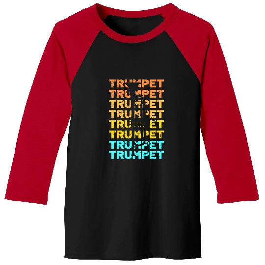 Funny Trumpet vintages Marching Band Trumpet Player Retro Trumpeter Jazz Baseball Tees