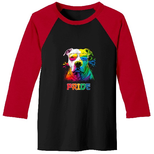 Dogo Argentino Pet LGBT Lesbian Gay Pride Dogo Argentino Baseball Tees