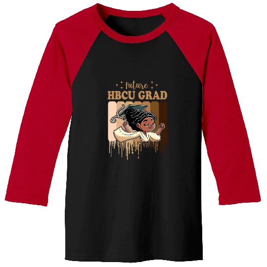 Future HBCU Grad History Black College Youth Kids Girl 8 Baseball Tees