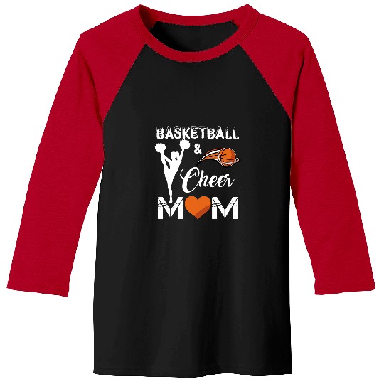 Funny Basketball Play Basketball And Cheer Mom High School Player For Women 1 Baseball Tees