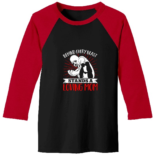 Sport American Football Behind Every Beast Stands A Lovely Mom Baseball Tees