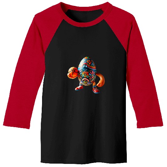 Sport Basketball Easter Egg Playing Basketball Sports Boys Men Kids Toodler 1 Baseball Tees