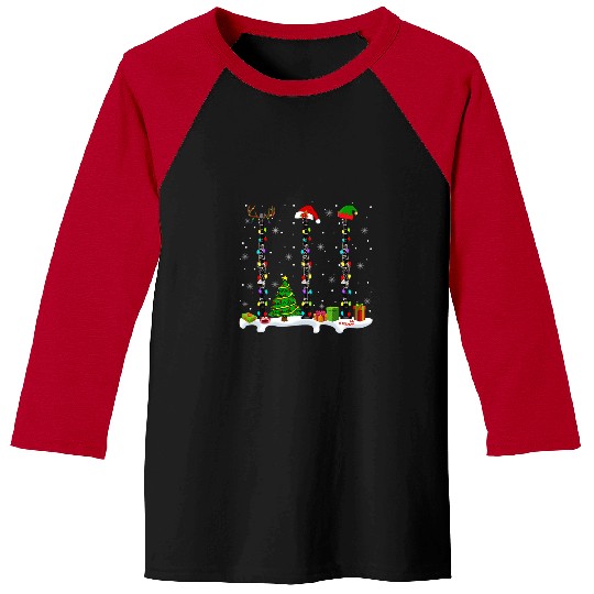 Funny Clarinet Santa Elf Reindeer Clarinet xmass Light Musical Instrument Baseball Tees
