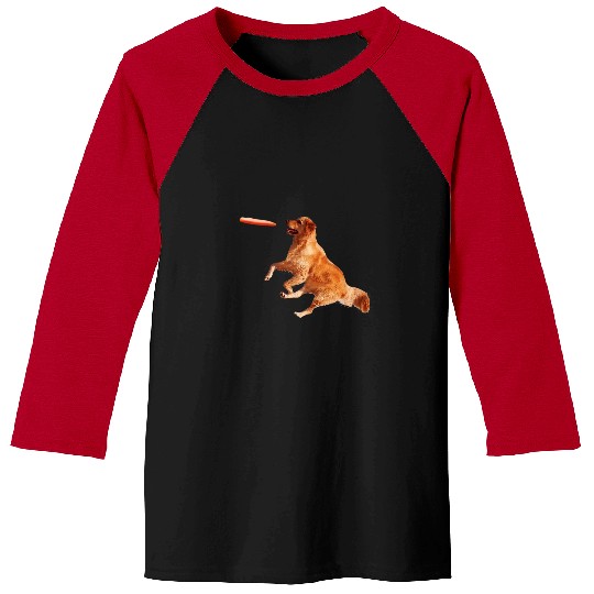 Golden Retriever Pet Frisbee graphic shot waterfowl Baseball Tees