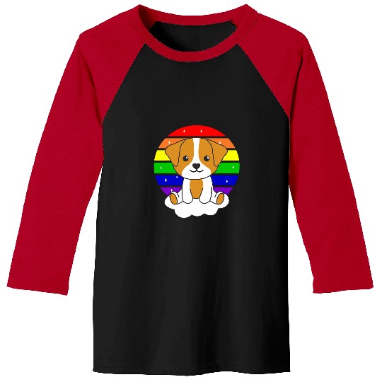 Jack Russell Pet Colorful Rainbow For Kids Cute Jack Russell Baseball Tees