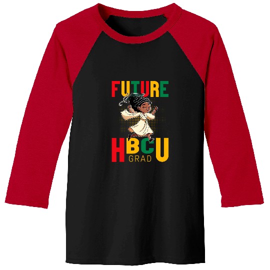 Future HBCU Grad History Black College Youth Kids Girl 7 Baseball Tees