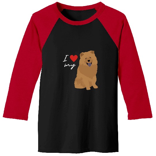 Chow Chow Pet I Love My Cinnamon Chow Chow Baseball Tees