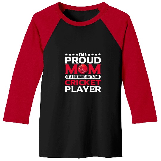 Cricket Fan Proud Cricket Mom Cricket Sports Team Player Batsman Coach Baseball Tees