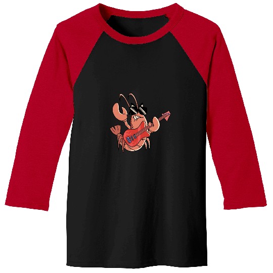 Funny Guitar Crawfishs Rock Guitar Lobster I Kids I Crawfish I Children Lobster Baseball Tees