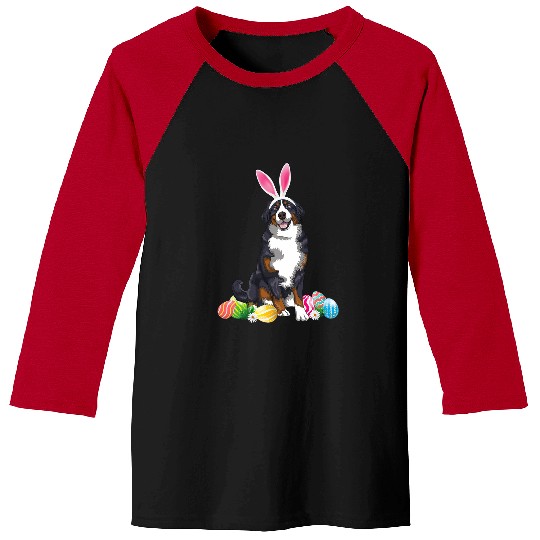 Bernese Mountain Pet Easter Cute Bernese Mountain Dog Lover Bunny Eggs Easter 1 Baseball Tees