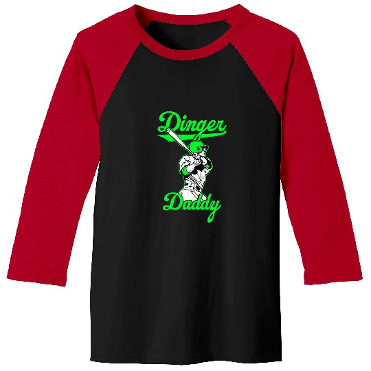 Sport Baseball Dinger Daddy Baseball Homerun Funny Dad homes Run Softball 6 Baseball Tees