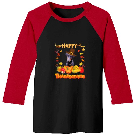 Doberman Pet Happy Thanksgiving Doberman Pinscher Dog Im Thankful For My Baseball Tees