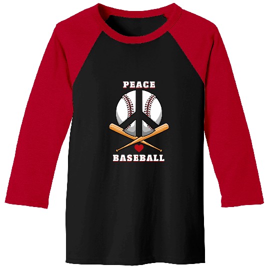 Sport Baseball Peace Love Baseball Player Softball Team 60s 70s Costume Baseball Tees