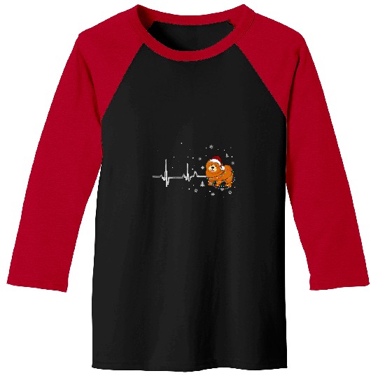 Chow Chow Pet I Love My Chow Chow Heartbeat With Christmas Lights Love Baseball Tees