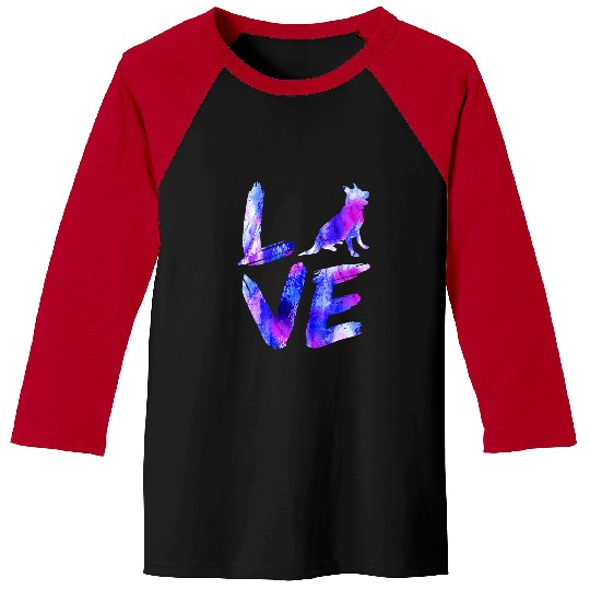 Chow Chow Pet Love Chow Shepherd Watercolor Blue Dog Mom Dad Baseball Tees