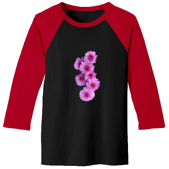 Funny Violin Stylized floral motif with violet chrysanthemums Baseball Tees