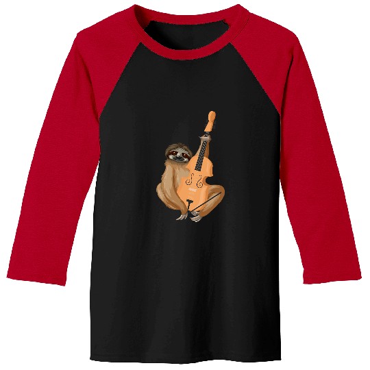 Funny Cellist Sloth Gift Playing Cello Orchestra Music Instrument Cello Player 2 Baseball Tees