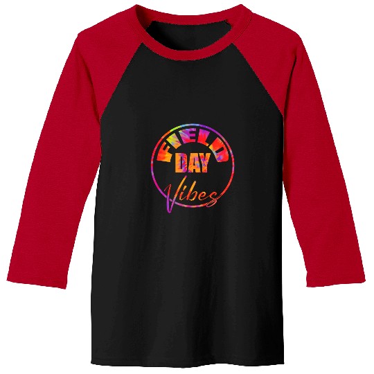 School Field Day Vibes Tie Dye Outdoor Playground Trip Baseball Tees