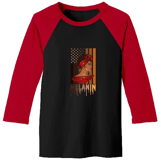 Black Queen African History Melanin Women Melanin Pride Baseball Tees