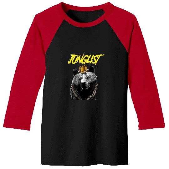 Funny Drummer Bear Junglist DnB Bear EDM Drum And Bass 90s Rave Cute Bears Baseball Tees