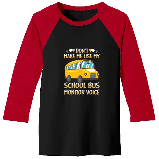 School Bus Monitor Bus Aide Attendant Student Delivery 2 Baseball Tees