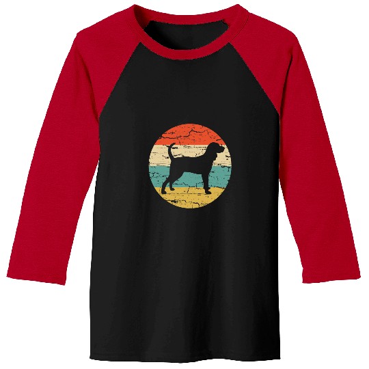 Coonhound Pet Black Tan Coonhound Dog Vintage Mom Dad Retro Baseball Tees