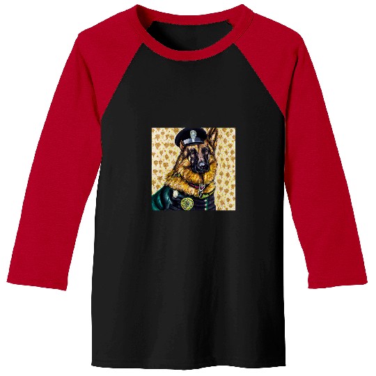 German Shepherd Pet Dog Portrait Art German Shepherd Royal Military Police Baseball Tees