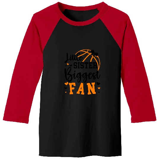 Sport Basketball Little Sister Basketball Sister Of A Basketball Player 8 Baseball Tees