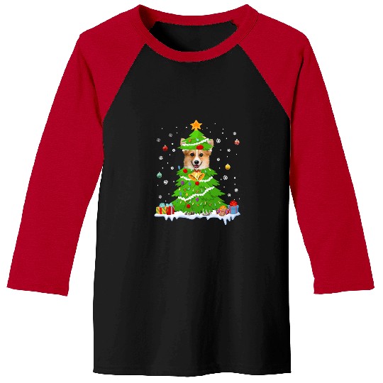 Corgi Pet Dog Jolly Corgi Owner xmass Tree Joke Humor Funny Christmas 64 Baseball Tees