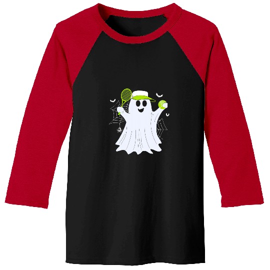 Sport Tennis Boo ghosts Playing Tennis Funny Halloween Tennis Costume Baseball Tees