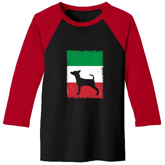 Miniature Pinscher Pet Italy Flag Italian vintages Mom Dad Baseball Tees