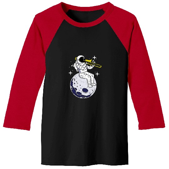 Funny trombones Astronauts Playing trombones Vintage Baseball Tees