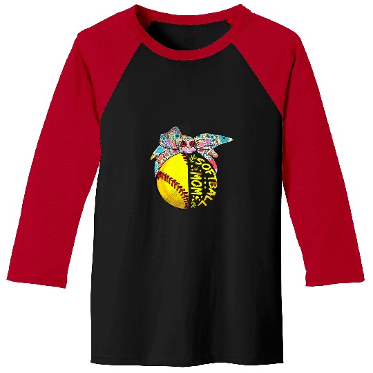 Softball Gift Mom Floral Mothers Day 145 Baseball Tees