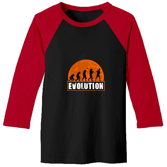 Sport Badminton Player Funny Badminton Human Evolution Baseball Tees