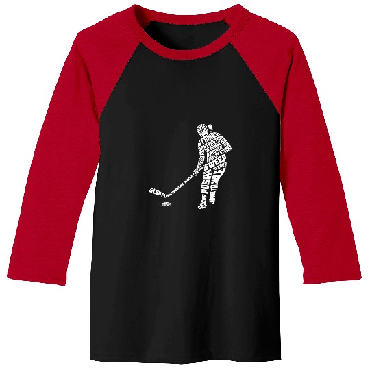 Sport Hockey Field Hockey Typography Word Art Baseball Tees
