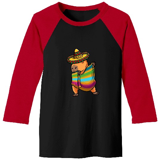 capybaras Mammal Cinco De Mayo Rodent Dab Mexican Men Women Baseball Tees