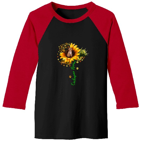 Cockapoo Pet Nana Happy Mothers Day Sunflower Floral Dog Baseball Tees