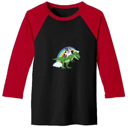 Heeler Pet Unicorns and Blue Heeler Riding a Dinosaur Baseball Tees